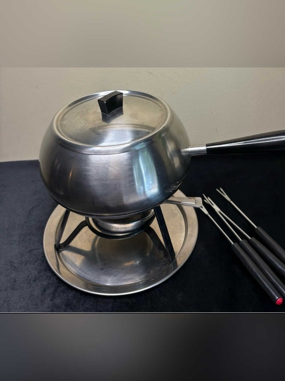 WMF Cromargan Switzerland Vintage FonduePot Set